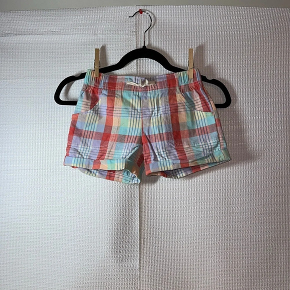 WONDER NATION Plaid Multicolor Girls Shorts Elastic Waist Size S 6/6X - Picture 1 of 4